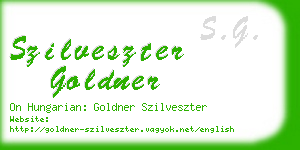 szilveszter goldner business card